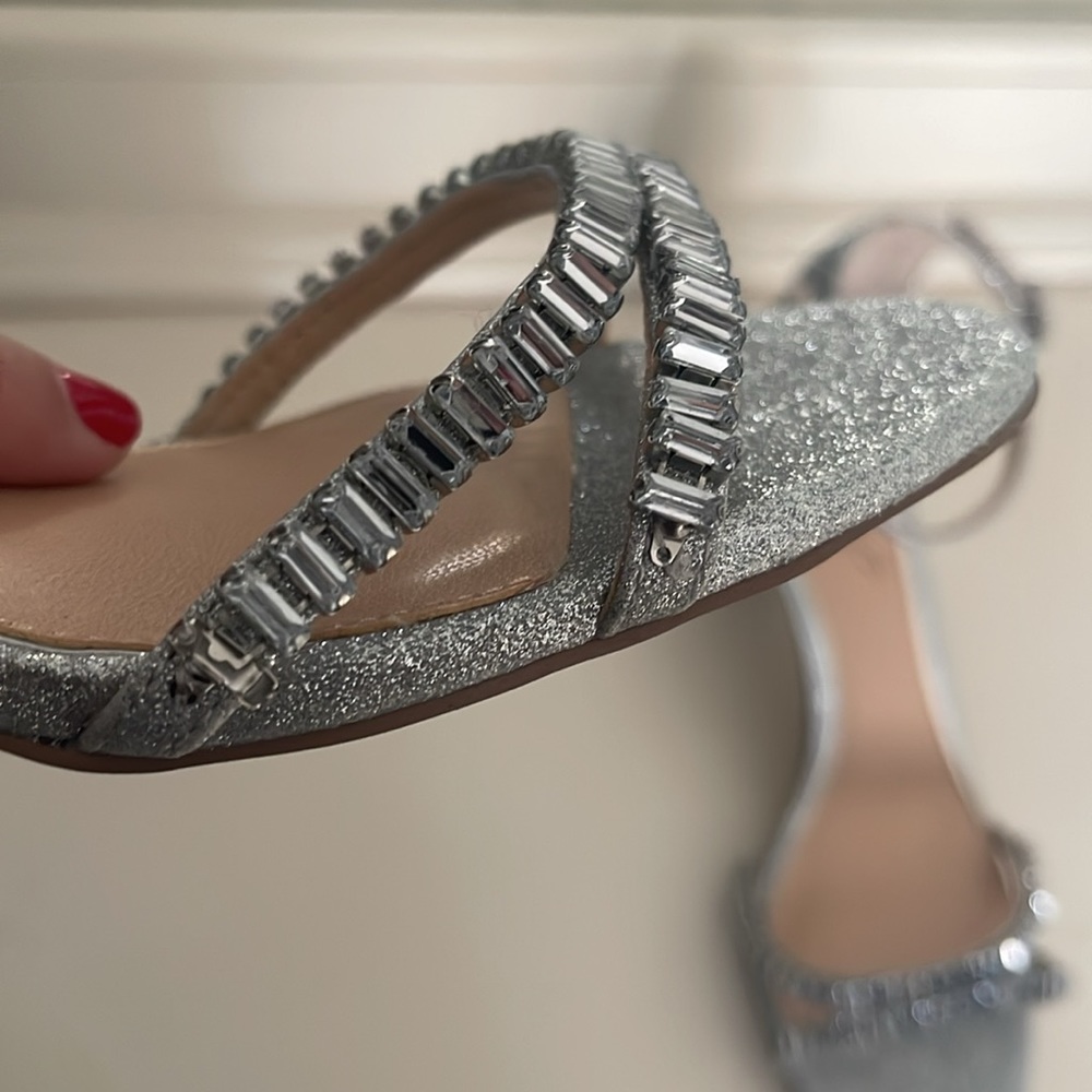 Jewel Badgley Mischka Joanne Evening Sandal Heels - size 7 - Picture 2 of 4